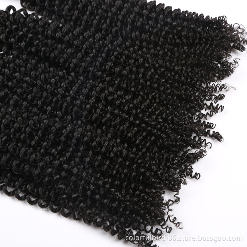 Grade 8A Human Hair Extension Brazilian and Peruvian Hair double drawn Bundles Kinky Curly remy Virgin Hair